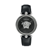  Shop Authentic Versace Palazzo Empire Black Dial Black Leather Strap Watch for Women - VCO060017 - Luxxuri