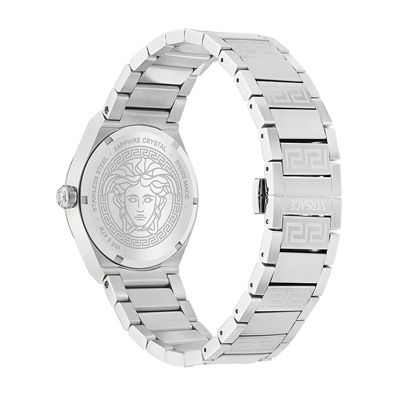  Shop Authentic Versace V-Auria Quartz Turquoise Dial Silver Steel Strap Watch for Women - VE0F00225 - Luxxuri
