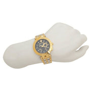  Shop Authentic Versace V-Race Quartz Black Dial Gold Steel Strap Watch For Men - VEBV00519 - Luxxuri