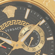  Shop Authentic Versace V-Race Quartz Black Dial Gold Steel Strap Watch For Men - VEBV00519 - Luxxuri