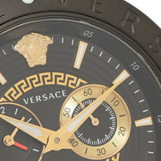  Shop Authentic Versace V-Race Analog Quartz Black Dial Two Tone Steel Strap Watch For Men - VEBV00619 - Luxxuri