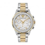  Shop Authentic Versace Greca Action Chronograph Quartz Silver Dial Two Tone Steel Strap Watch for Men - VE3J00522 - Luxxuri