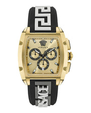  Shop Authentic Versace Dominus Chronograph Gold Dial Black Silicone Strap Watch For Men - VE6H00223 - Luxxuri