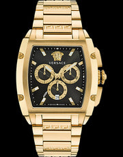  Shop Authentic Versace Dominus Chronograph Black Dial Gold Steel Strap Watch For Men - VE6H00523 - Luxxuri