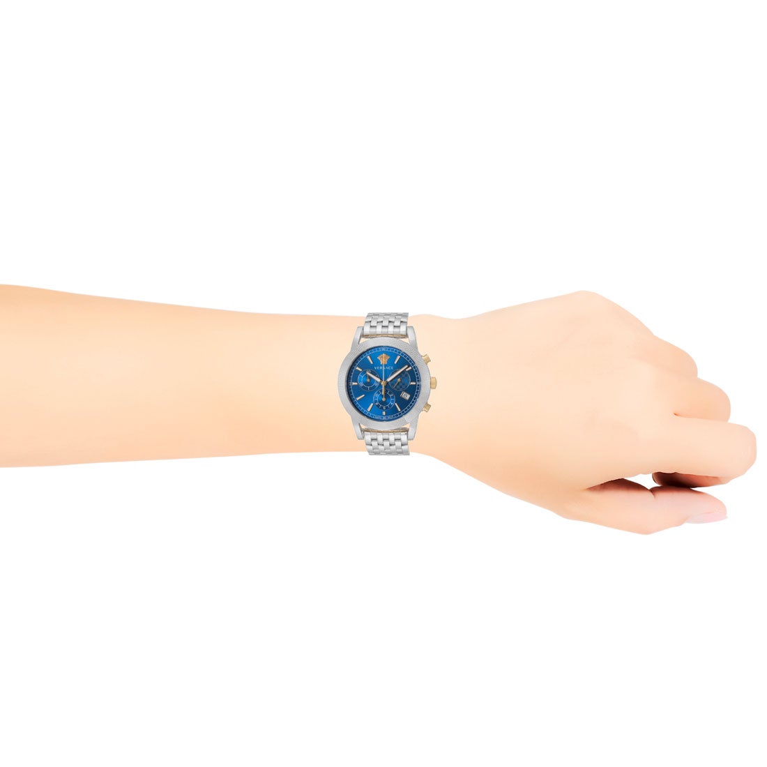  Shop Authentic Versace Sport Tech Chronograph Blue Dial Silver Steel Strap Watch for Men - VELT00219 - Luxxuri