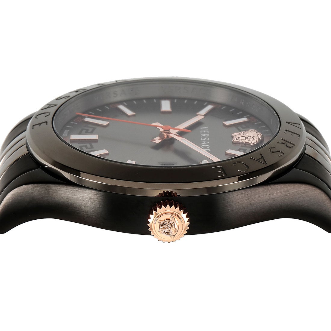  Shop Authentic Versace Hellenyium Analog Black Dial Black Steel Strap Watch For Men - VEVK00320 - Luxxuri