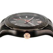  Shop Authentic Versace Hellenyium Analog Black Dial Black Steel Strap Watch For Men - VEVK00320 - Luxxuri