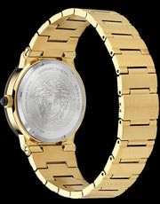  Shop Authentic Versace Greca Moonphase Quartz Black Dial Gold Steel Strap Watch for Men - VE7G00323 - Luxxuri