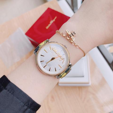  Shop Authentic Versace V-Circle The Clans Edition Silver Dial Multicolor Leather Strap Watch for Women - VE8100118 - Luxxuri