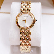  Shop Authentic Versace V-Flare Quartz Silver Dial Gold Steel Strap Watch for Women - VEBN00818 - Luxxuri