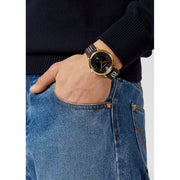  Shop Authentic Versace V-Circle Quartz Black Dial Brown Leather Strap Watch for Men - VEBQ01619 - Luxxuri