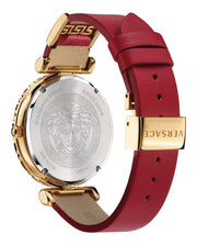  Shop Authentic Versace Palazzo Empire Greca Red Dial Red Leather Strap Watch for Women - VEDV00319 - Luxxuri
