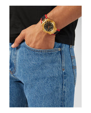  Shop Authentic Versace Chain Reaction Quartz Black Dial Red & Black Rubber Strap Watch for Men - VEDY00319 - Luxxuri