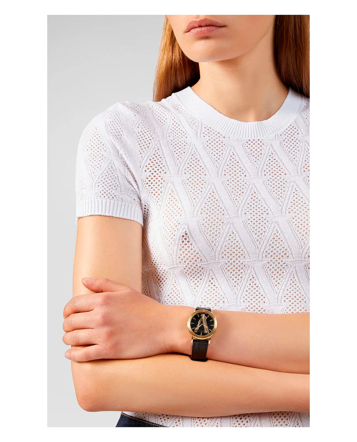  Shop Authentic Versace Virtus Quartz Black Dial Black Leather Strap Watch for Women - VEHC00119 - Luxxuri