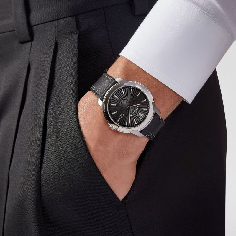  Shop Authentic Versace V Urban Black Dial Black Leather Strap Watch for Men - VELQ00119 - Luxxuri