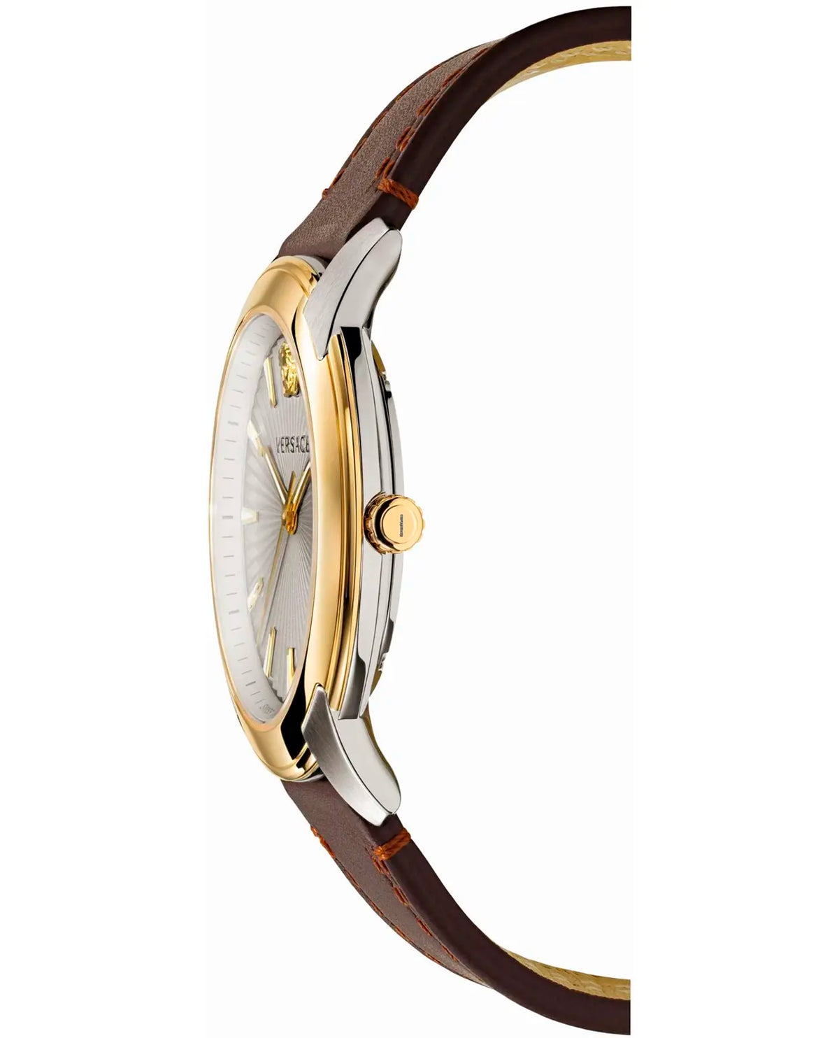  Shop Authentic Versace V-Urban Quartz Grey Dial Brown Leather Strap Watch for Men - VELQ00219 - Luxxuri