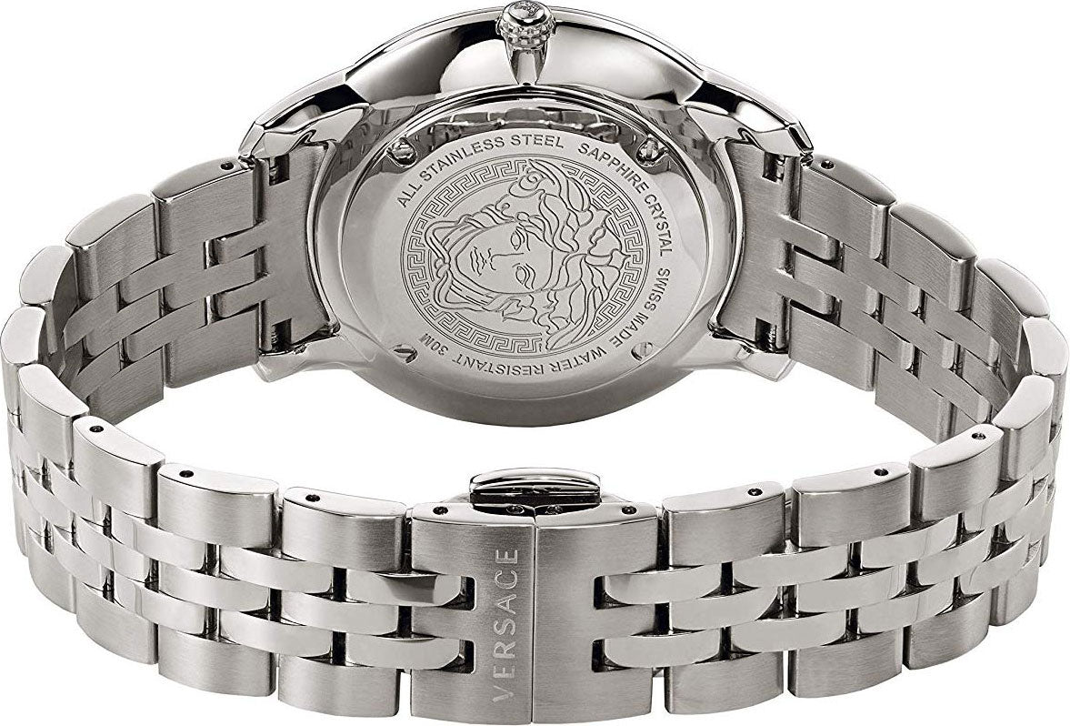  Shop Authentic Versace V-Urban Light Blue Dial Silver Steel Strap Watch for Men - VELQ00419 - Luxxuri