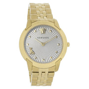  Shop Authentic Versace Audrey Quartz Grey Dial Gold Steel Strap Watch for Women - VELR00719 - Luxxuri