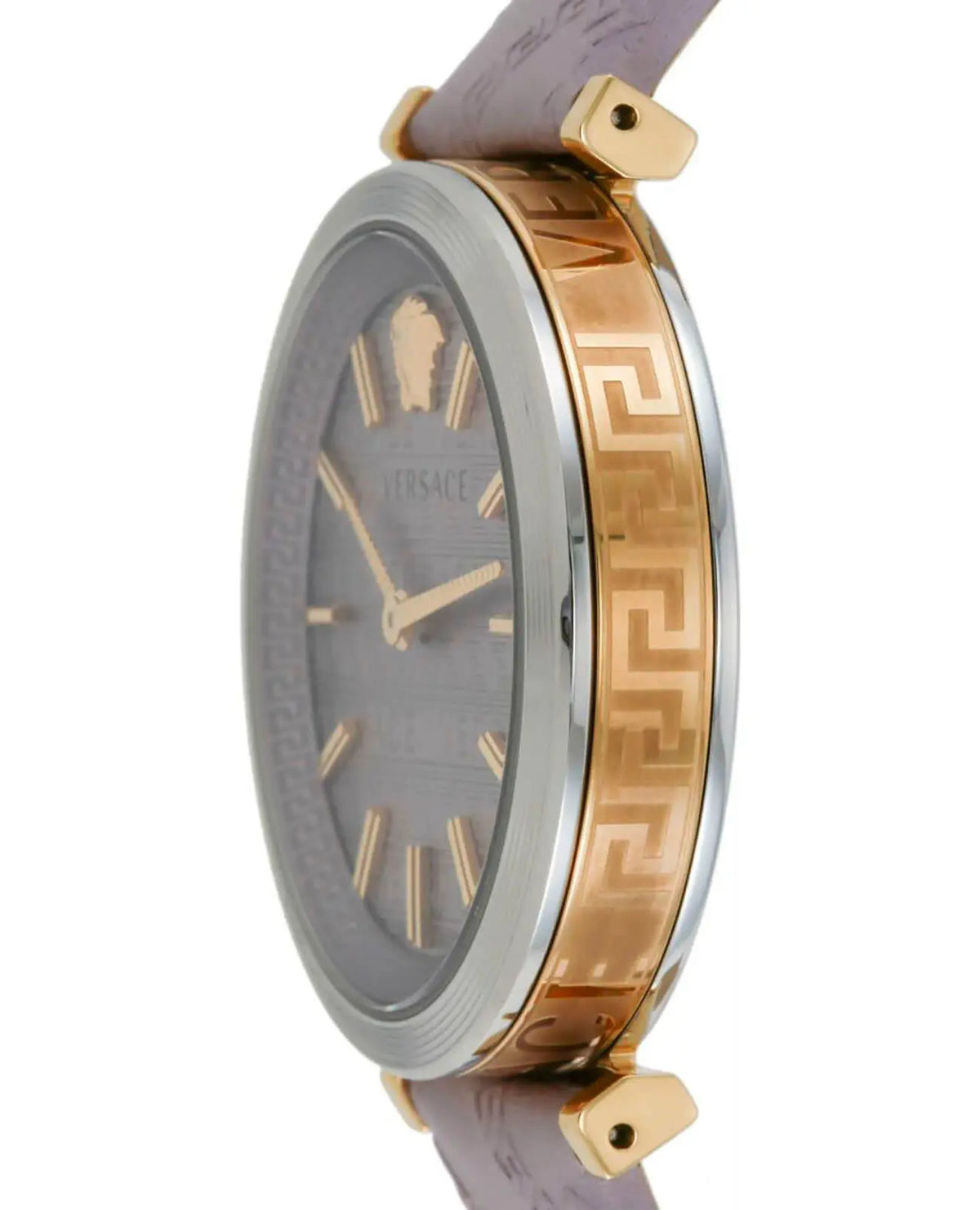  Shop Authentic Versace V-Twist Quartz Purple Dial Purple Leather Strap Watch for Women - VELS00219 - Luxxuri