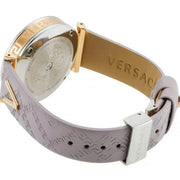  Shop Authentic Versace V-Twist Quartz Purple Dial Purple Leather Strap Watch for Women - VELS00219 - Luxxuri
