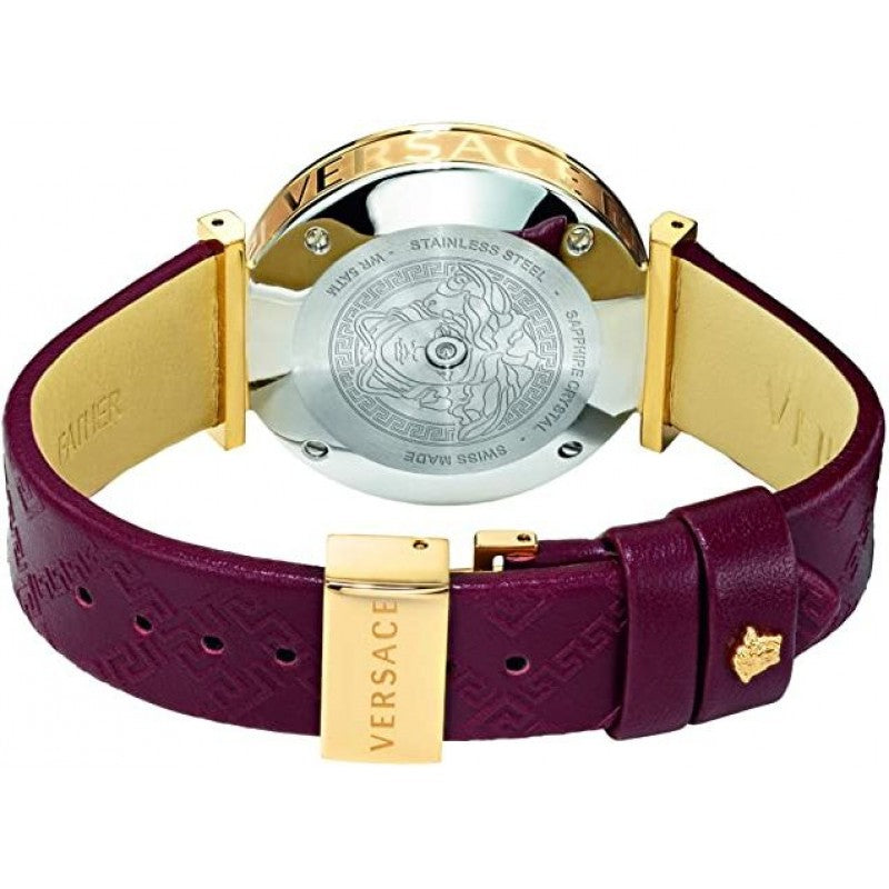  Shop Authentic Versace V-Twist Silver Dial Red Leather Strap Watch for for Women - VELS00519 - Luxxuri