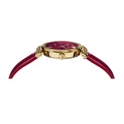  Shop Authentic Versace Greca Meander Red Dial Red Leather Strap Watch for Women - VELW00320 - Luxxuri