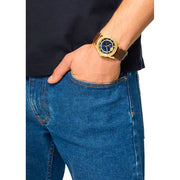  Shop Authentic Versace Code Quartz Blue Dial Brown Leather Strap Watch For Men - VEPO00220 - Luxxuri