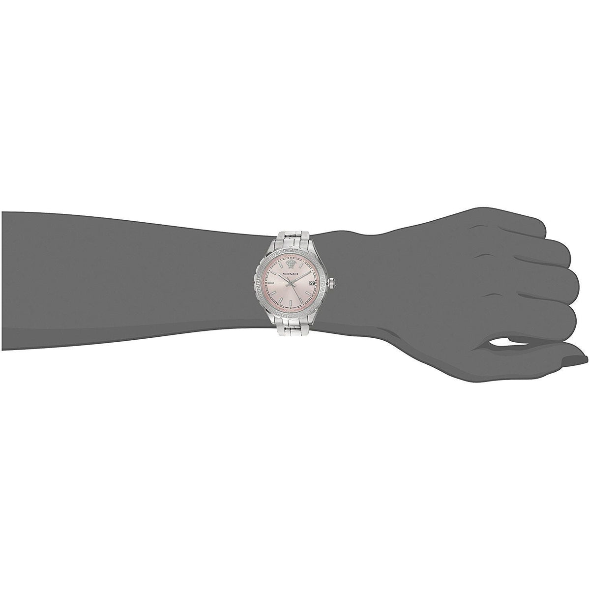 Shop Authentic Versace Hellenyium Pink Dial Silver Steel Strap Watch for Women - V12010015 - Luxxuri