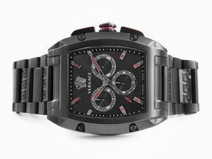  Shop Authentic Versace Dominus Chronograph Quartz Black Dial Black Steel Strap Watch For Men - VE6H00623 - Luxxuri
