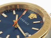  Shop Authentic Versace Hellenyium Quartz Blue Dial Two Tone Steel Strap Watch for Men - VEVK00520 - Luxxuri
