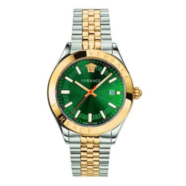  Shop Authentic Versace Hellenium Green Dial Two Tone Steel Strap Watch for Men - VEVK00620 - Luxxuri