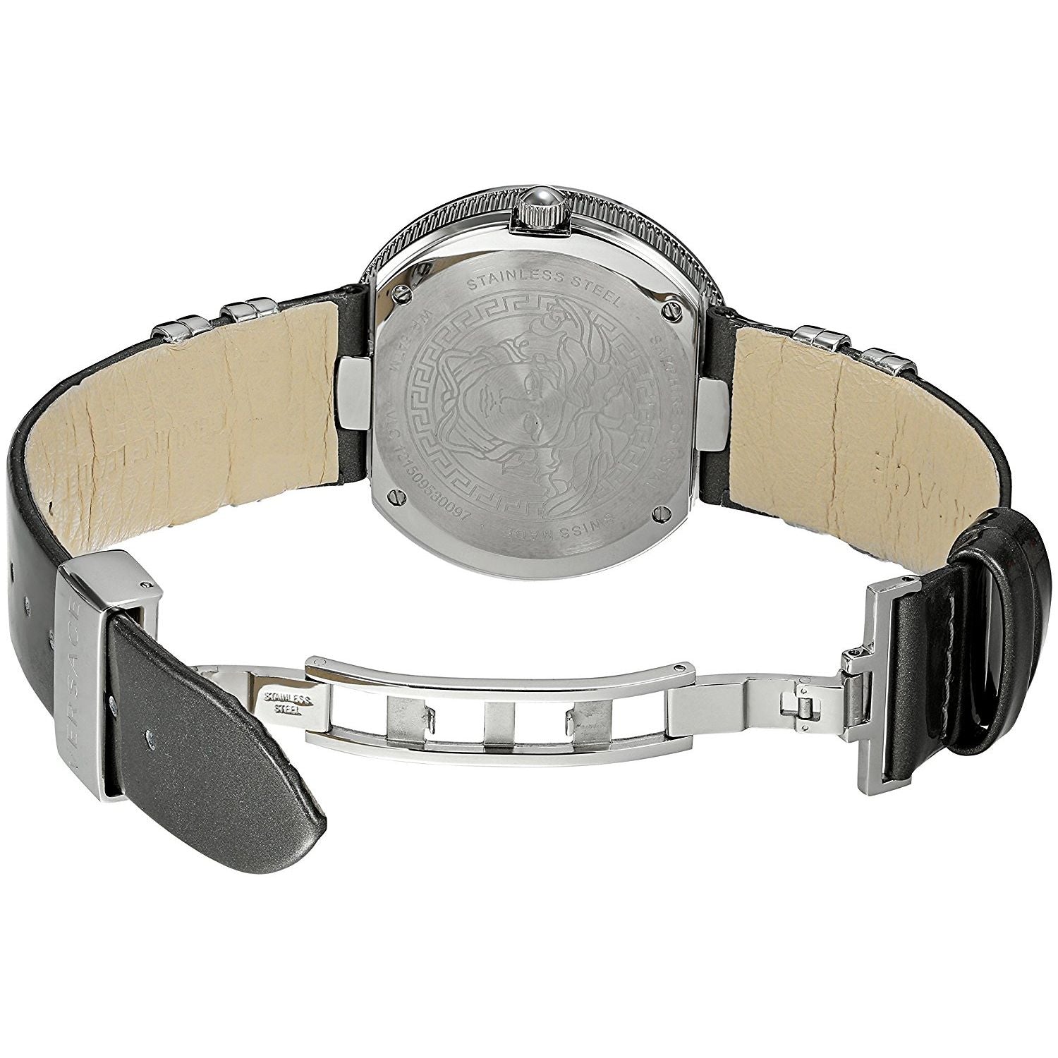  Shop Authentic Versace V Metal Icon Silver Dial Silver & Grey Strap Watch for Women - VLC120016 - Luxxuri