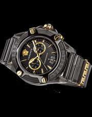  Shop Authentic Versace Icon Active Chronograph Black Dial Black Steel Strap Watch for Men - VEZ700421 - Luxxuri
