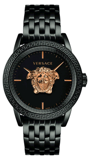  Shop Authentic Versace Palazzo Empire Quartz Black Dial Black Steel Strap Watch For Men - VEDB00518 - Luxxuri
