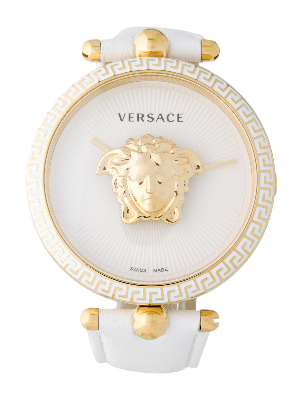  Shop Authentic Versace Palazzo Empire White Dial White Leather Strap Watch for Women - VCO040017 - Luxxuri