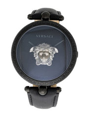  Shop Authentic Versace Palazzo Empire Black Dial Black Leather Strap Watch for Women - VCO050017 - Luxxuri