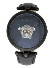  Shop Authentic Versace Palazzo Empire Black Dial Black Leather Strap Watch for Women - VCO050017 - Luxxuri