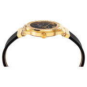  Shop Authentic Versace Greca Black Dial Black Leather Strap Watch for Women - VEVH00320 - Luxxuri