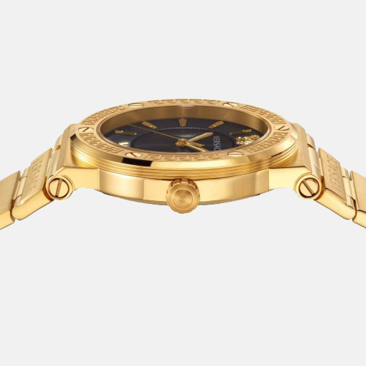  Shop Authentic Versace Greca Black Dial Gold Steel Strap Watch for Women - VEVH00820 - Luxxuri