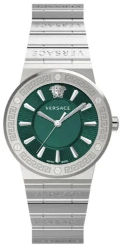  Shop Authentic Versace Grace Quartz Green Dial Silver Steel Strap Watch For Women - VEVH00920 - Luxxuri