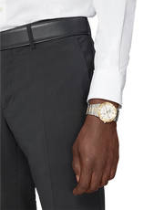  Shop Authentic Versace Greca Silver Dial Two Tone Steel Strap Watch for Men - VEVI00320 - Luxxuri