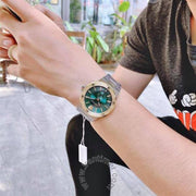  Shop Authentic Versace Hellenyium Quartz Green Dial Silver Steel Strap Watch For Men - VEVK00420 - Luxxuri