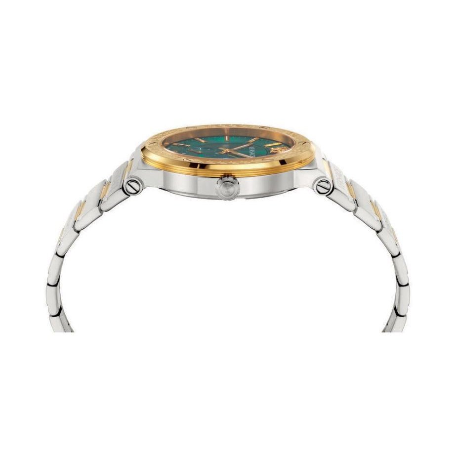  Shop Authentic Versace Greca Green Dial Silver Steel Strap Watch for Men - VEVI00420 - Luxxuri