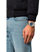  Shop Authentic Versace Hellenyium Quartz Blue Dial Two Tone Steel Strap Watch for Men - VEVK00520 - Luxxuri