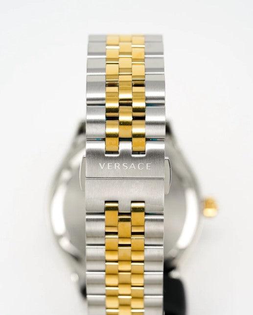  Shop Authentic Versace Hellenyium Quartz Green Dial Two Tone Steel Strap Watch For Men - VEVI00620 - Luxxuri