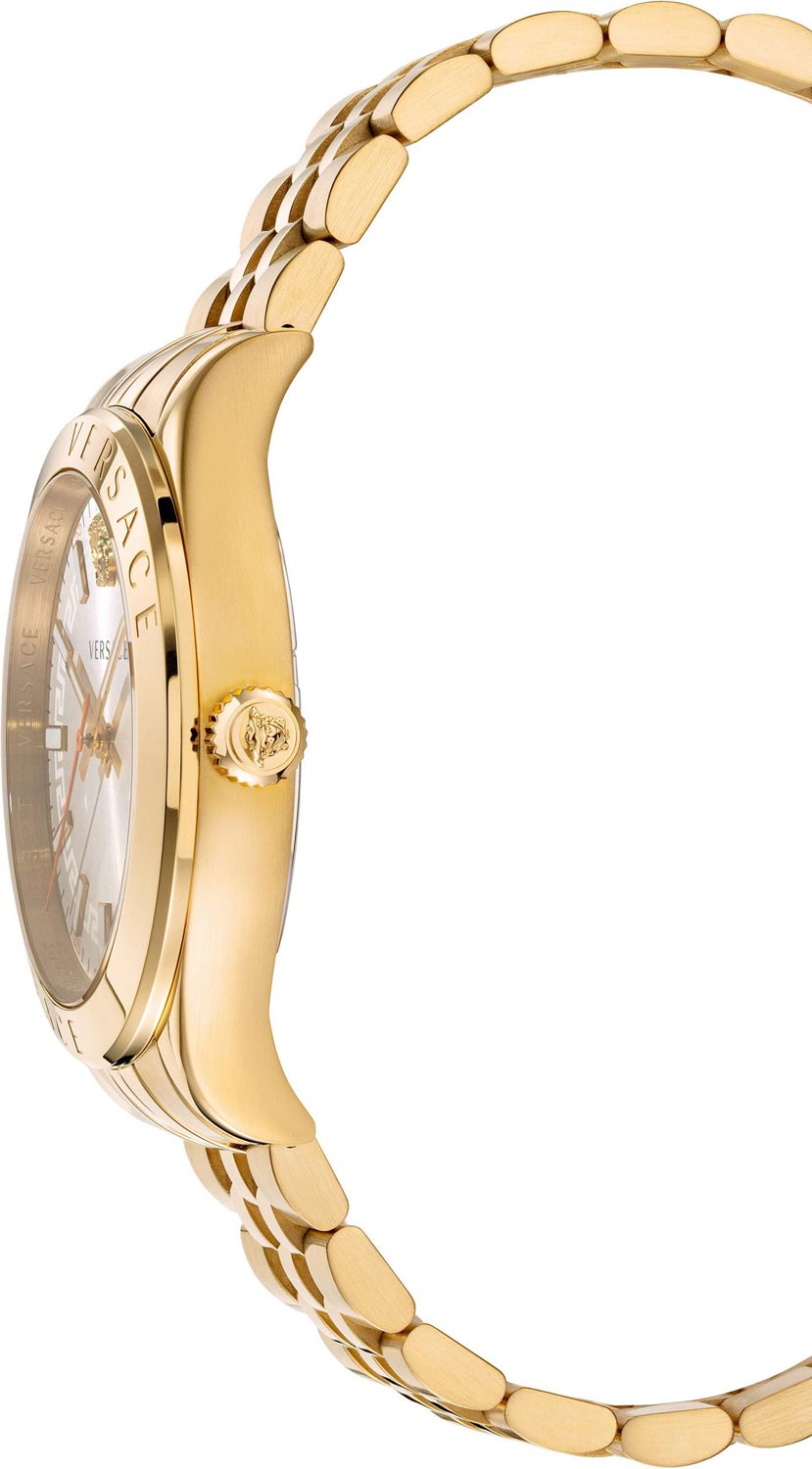  Shop Authentic Versace Hellenyium Analog White Dial Gold Steel Strap Watch for Men - VEVK00720 - Luxxuri