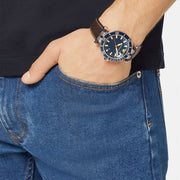  Shop Authentic Versace Greca Sport Analog Blue Dial Brown Leather Strap Watch For Men - VEZ300121 - Luxxuri
