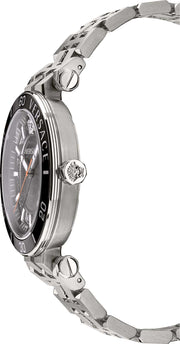  Shop Authentic Versace Greca Sport Quartz Black Dial Silver Steel Strap Watch For Men - VEZ300321 - Luxxuri