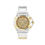  Shop Authentic Versace Icon Active Chronograph Gold Dial White Silicone Strap Watch for Men - VEZ700121 - Luxxuri