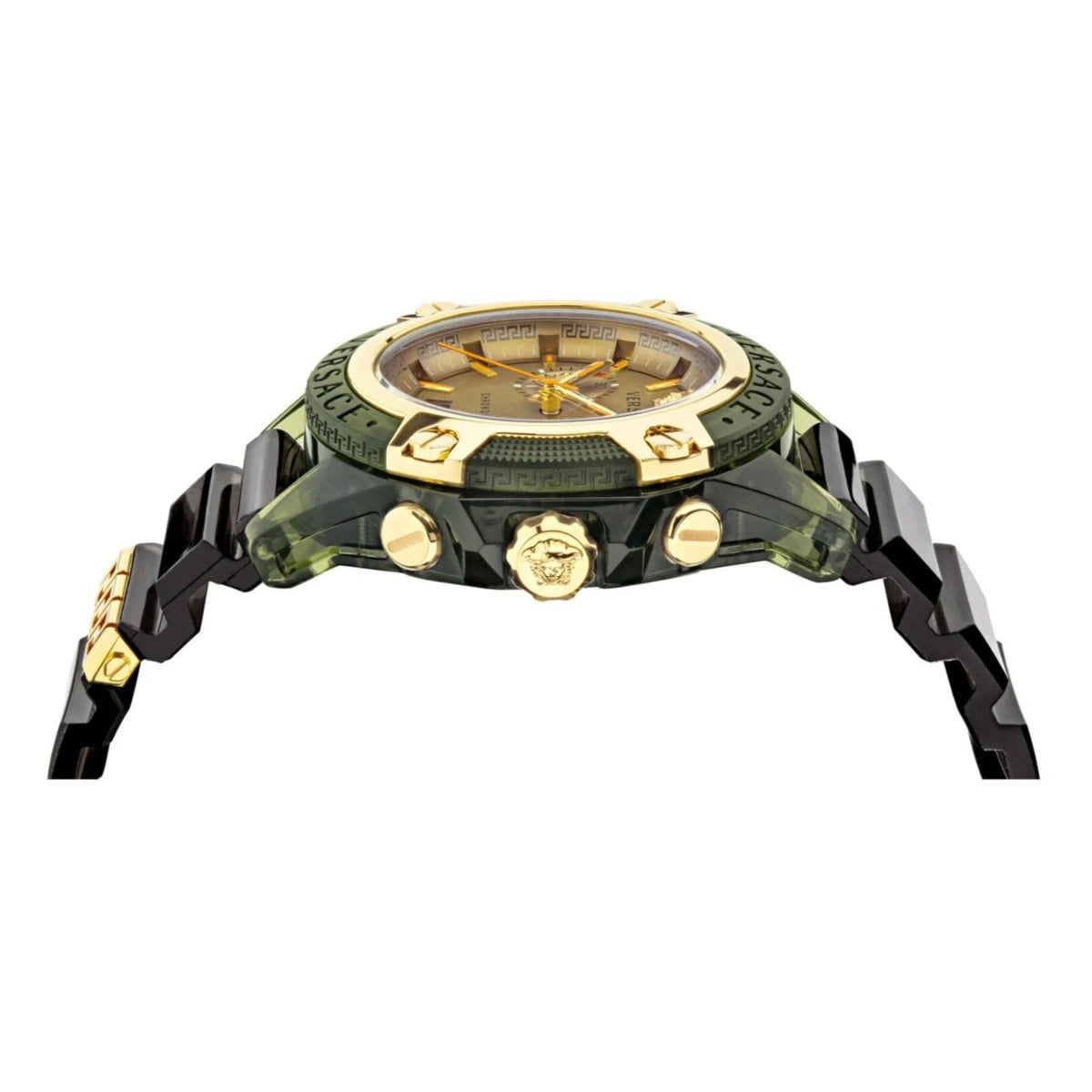  Shop Authentic Versace Icon Active Chronograph Gold Dial Black Silicone Strap Watch For Men - VEZ700321 - Luxxuri